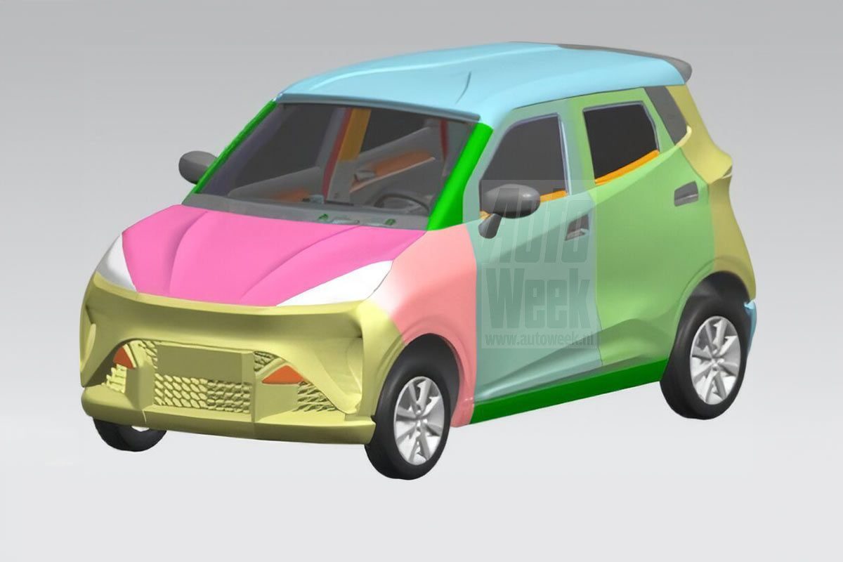 Patentový nákres čínského elektromobilu Jinxiang Shengzhan připomínajícího CUPRA Raval