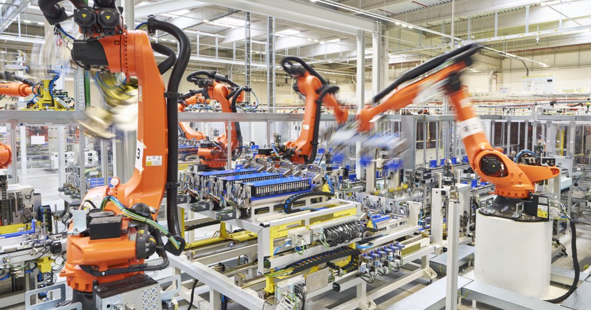 Výrobní linka baterií Škoda Auto v Mladé Boleslavi