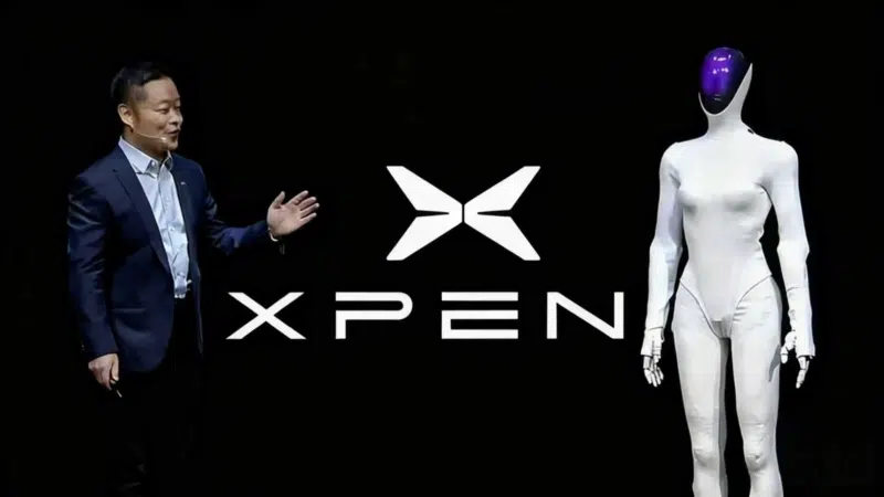 He Xiaopeng, CEO XPeng, představuje technologické novinky včetně robota