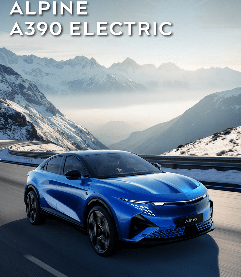 Alpine A390 Electric na horské silnici