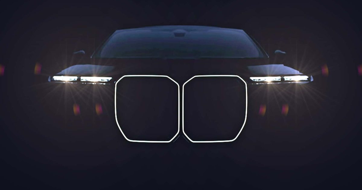BMW řady 7 facelift 2026, oficiální teaser přední masky