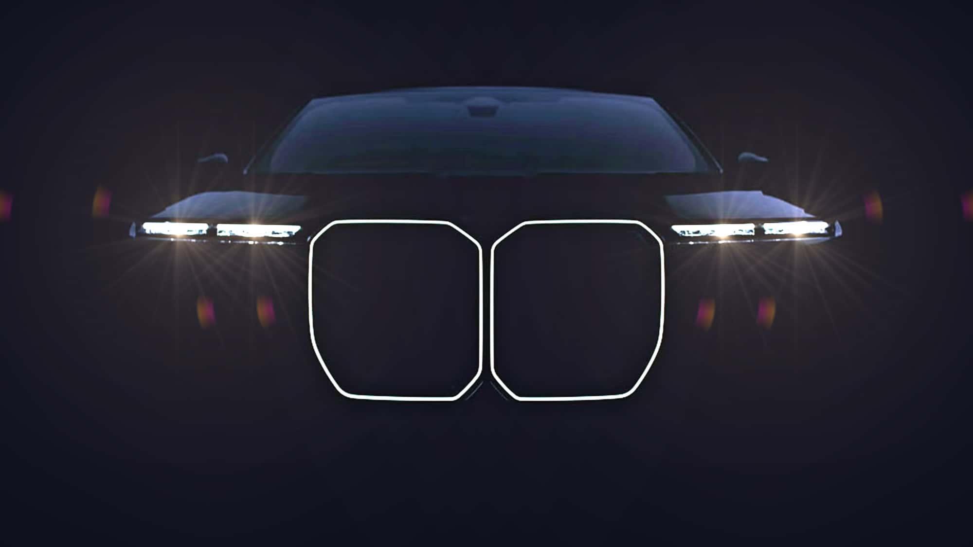 BMW řady 7 facelift 2026, oficiální teaser přední masky