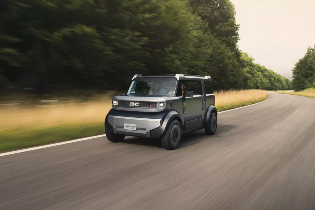 Interiér konceptu Dacia Hipster - minimalistický design bez velkého displeje