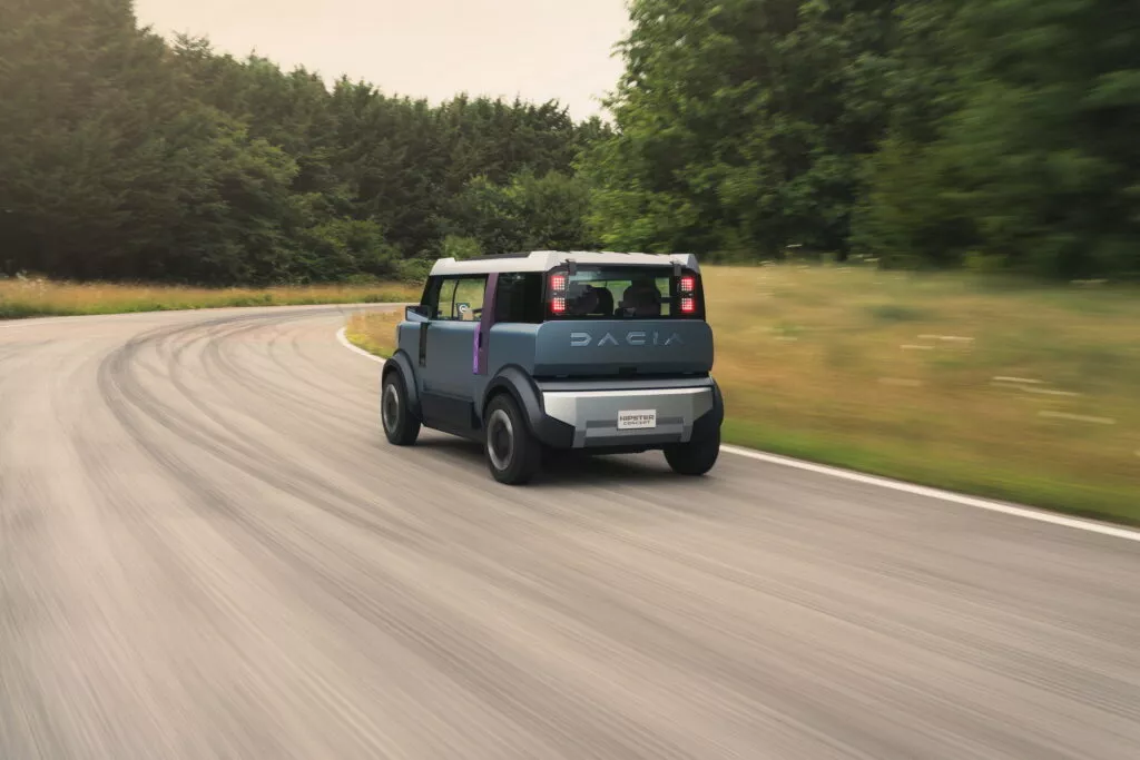 Dacia Hipster Concept zezadu - kompaktní elektrický městský vůz