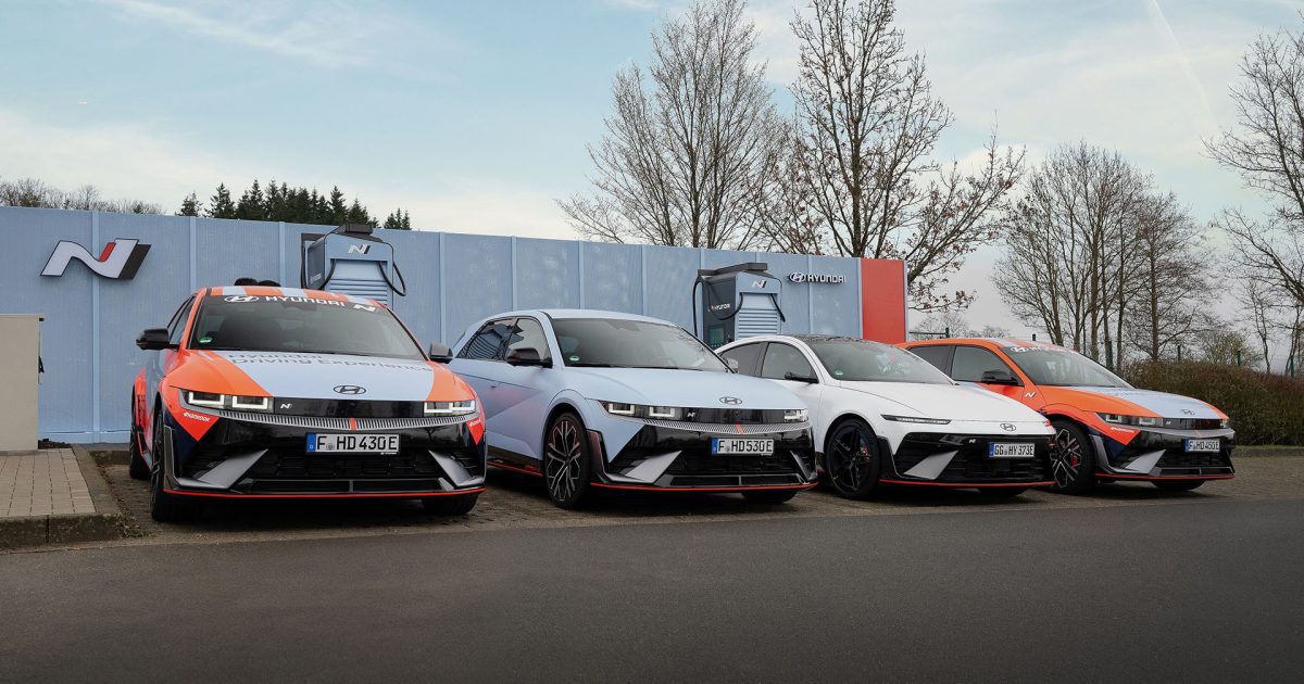 Hyundai IONIQ 5 N a IONIQ 6 N u nabíječek N Hyper Charger na Nürburgringu