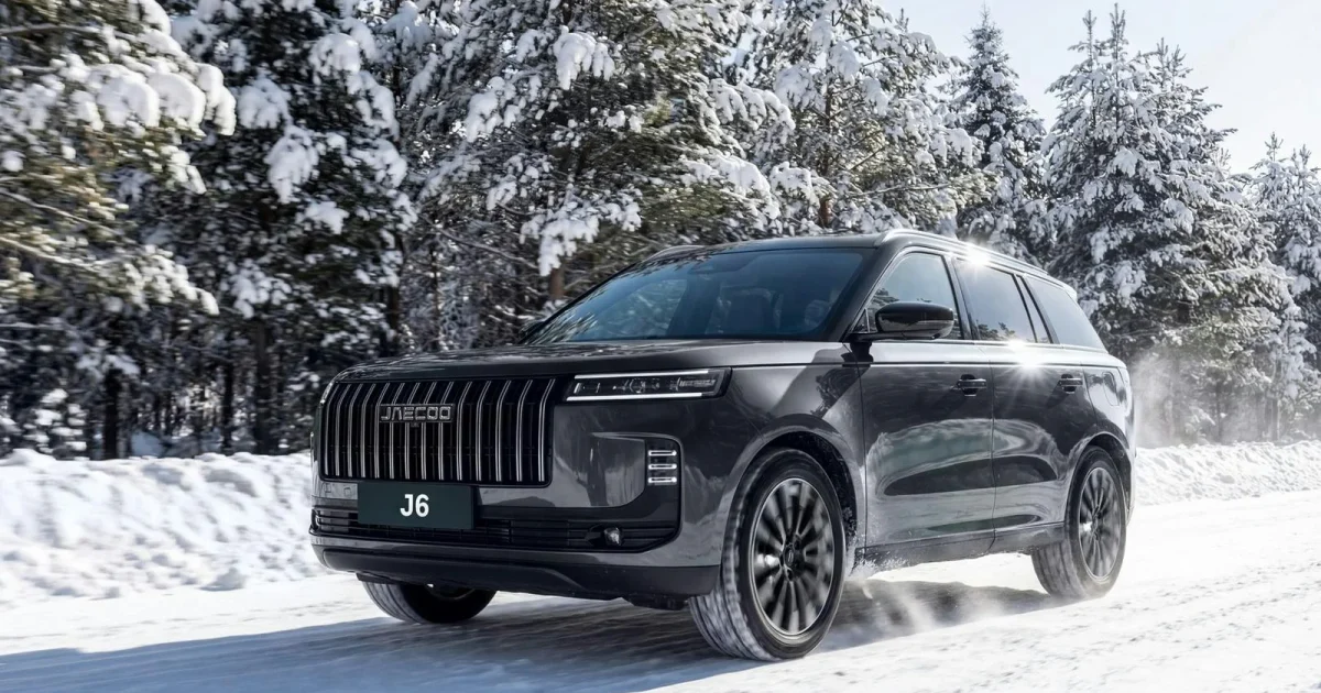 Jaecoo J6 elektrické SUV pohled zepředu