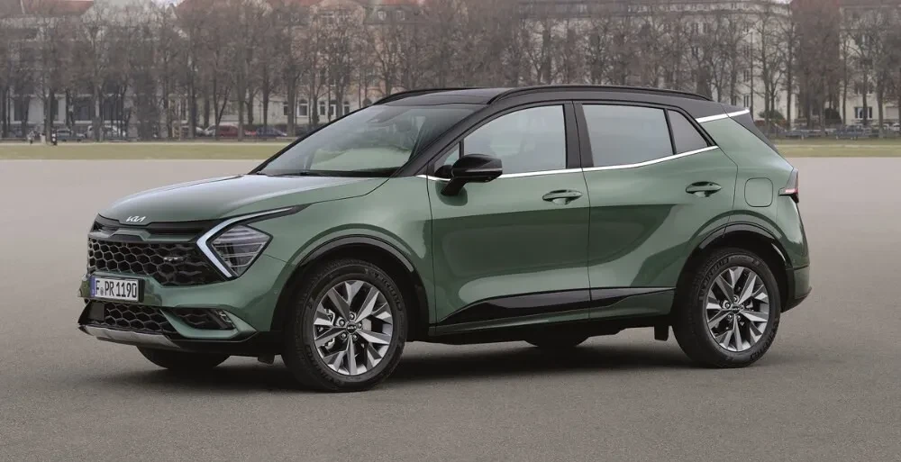 Kia Sportage 2026 boční profil, dvoubarevná karoserie