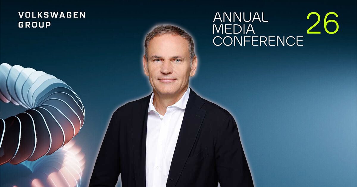 Oliver Blume, CEO skupiny Volkswagen, na tiskové konferenci k výsledkům za rok 2025