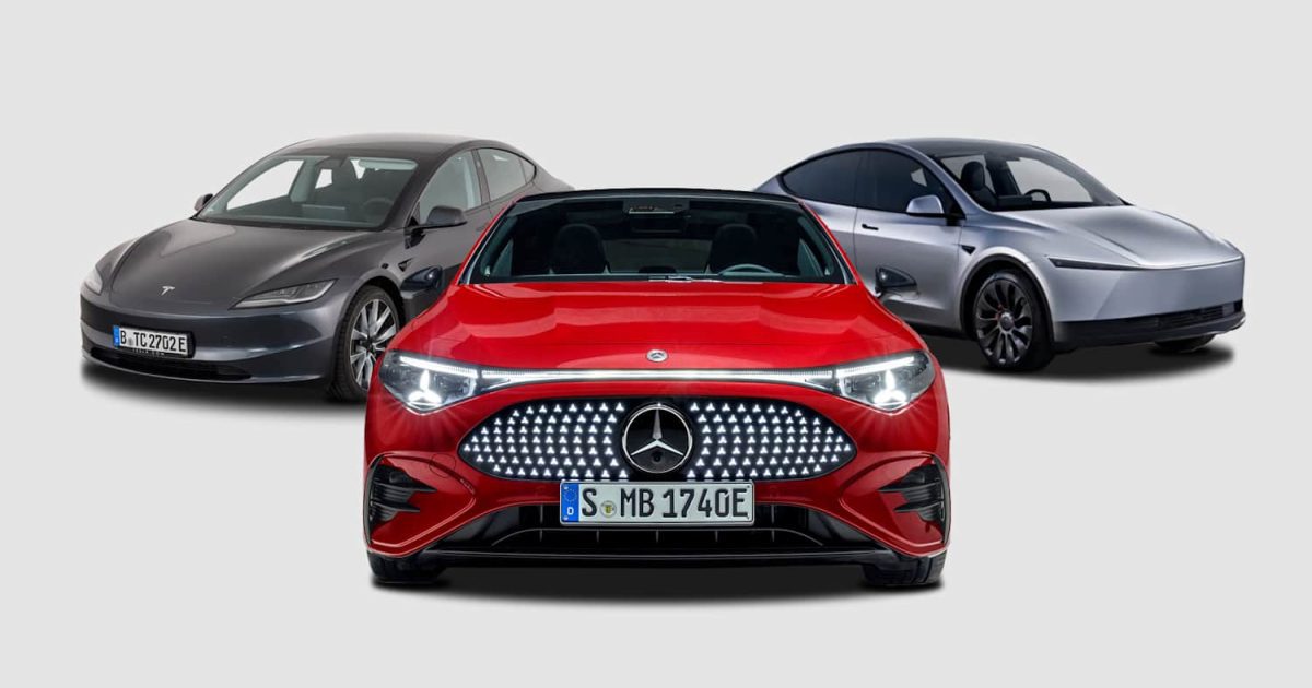 Mercedes-Benz CLA a Tesla Model Y Euro NCAP crash test 2025