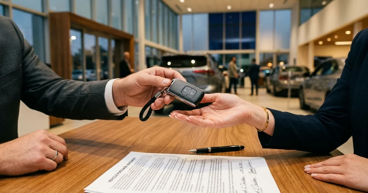 Kupní smlouva na auto - předání klíčů po podpisu smlouvy