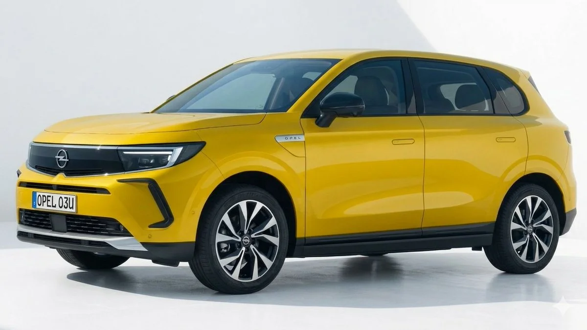 Opel O3U elektrické C-SUV s Leapmotorem, teaser pro rok 2028