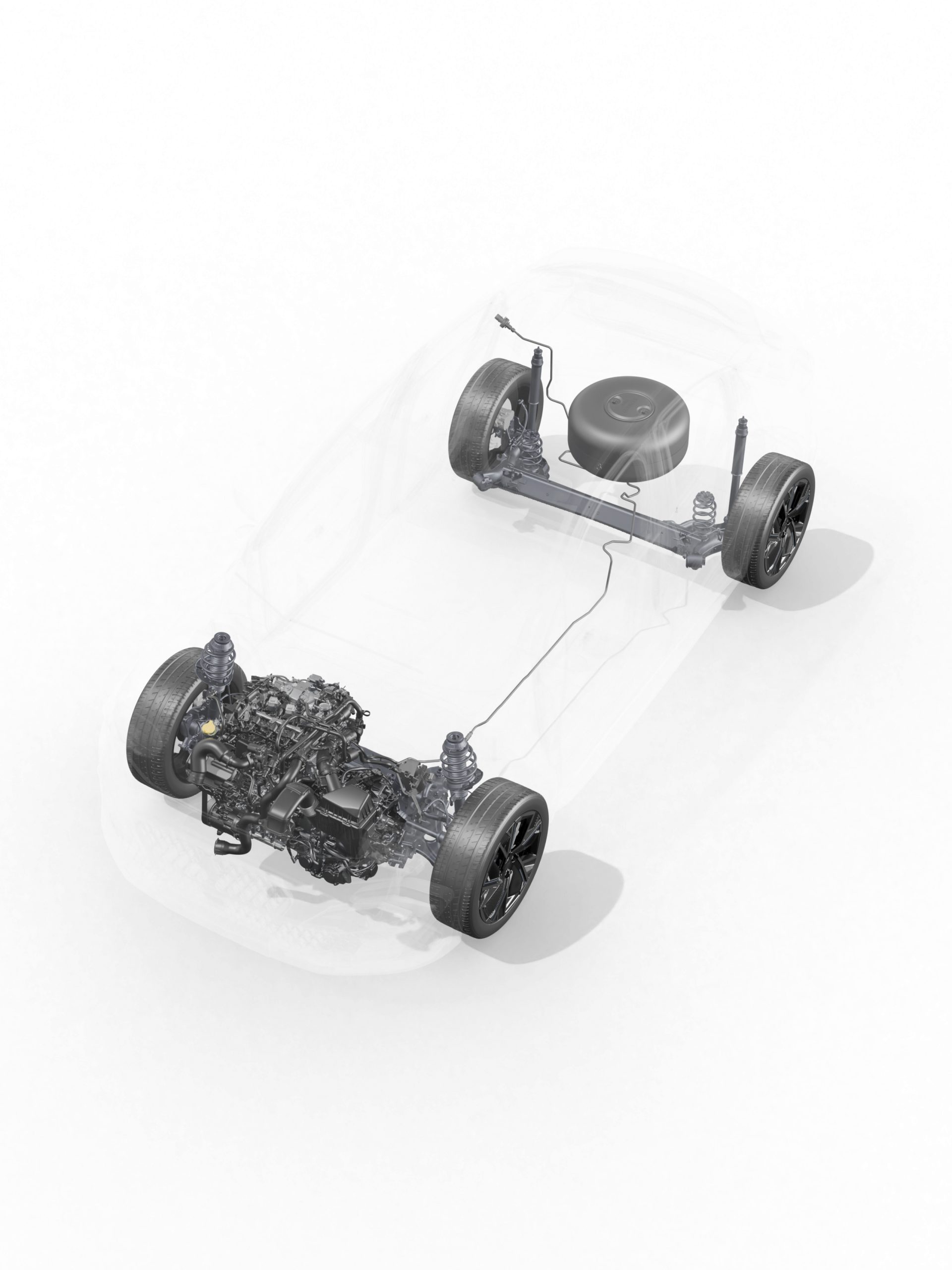 Renault Clio Eco-G 120: pozice nádrže LPG v podlaze místo rezervního kola