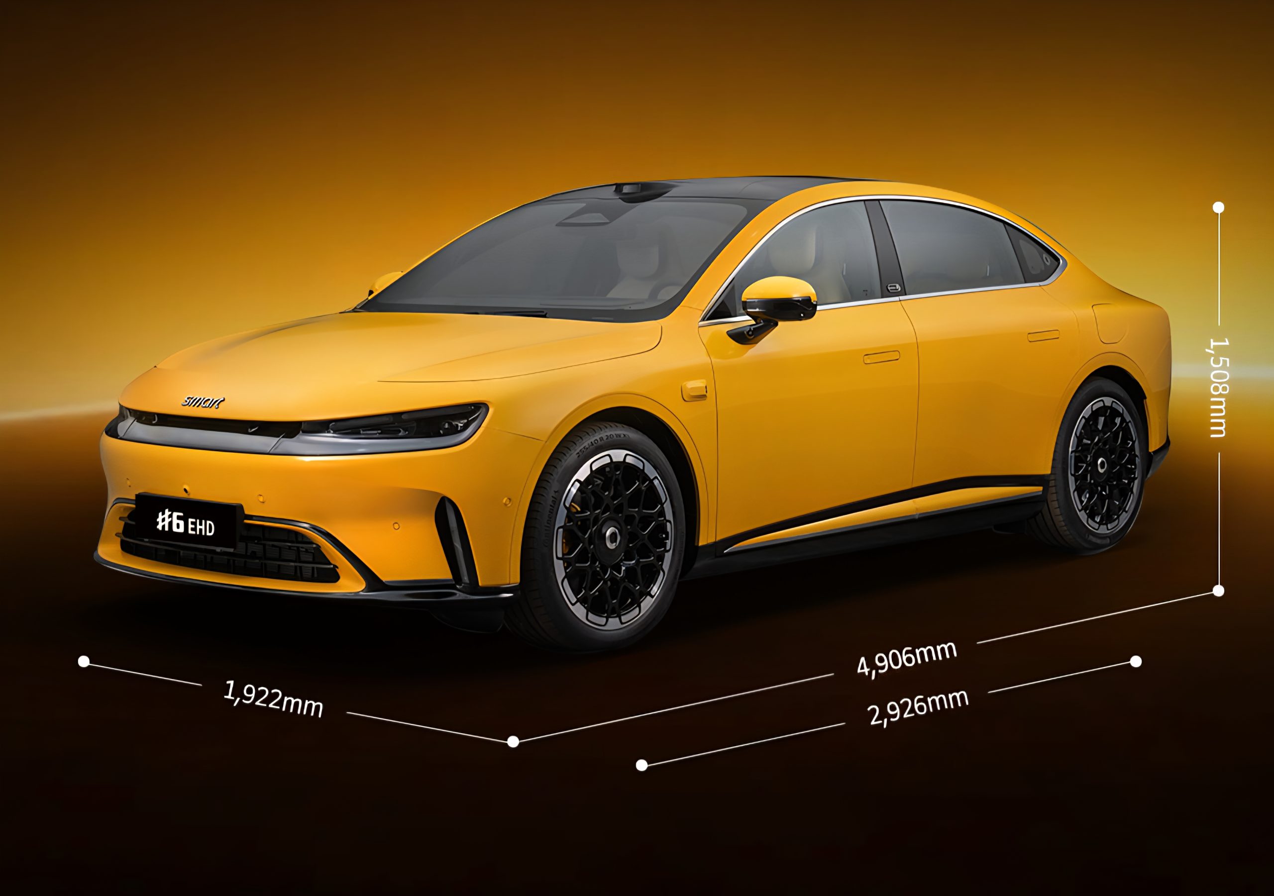 Smart #6 rozměry: 4906 mm délka, rozvor 2926 mm