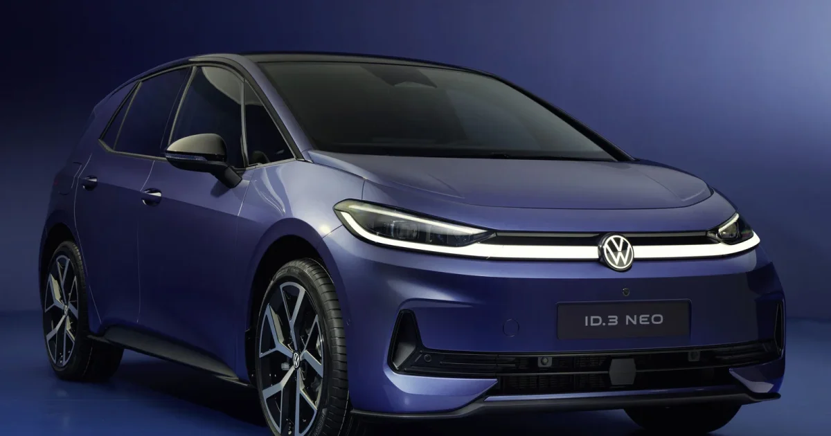 Volkswagen ID.3 Neo 2026 - přední třičtvrtinový pohled