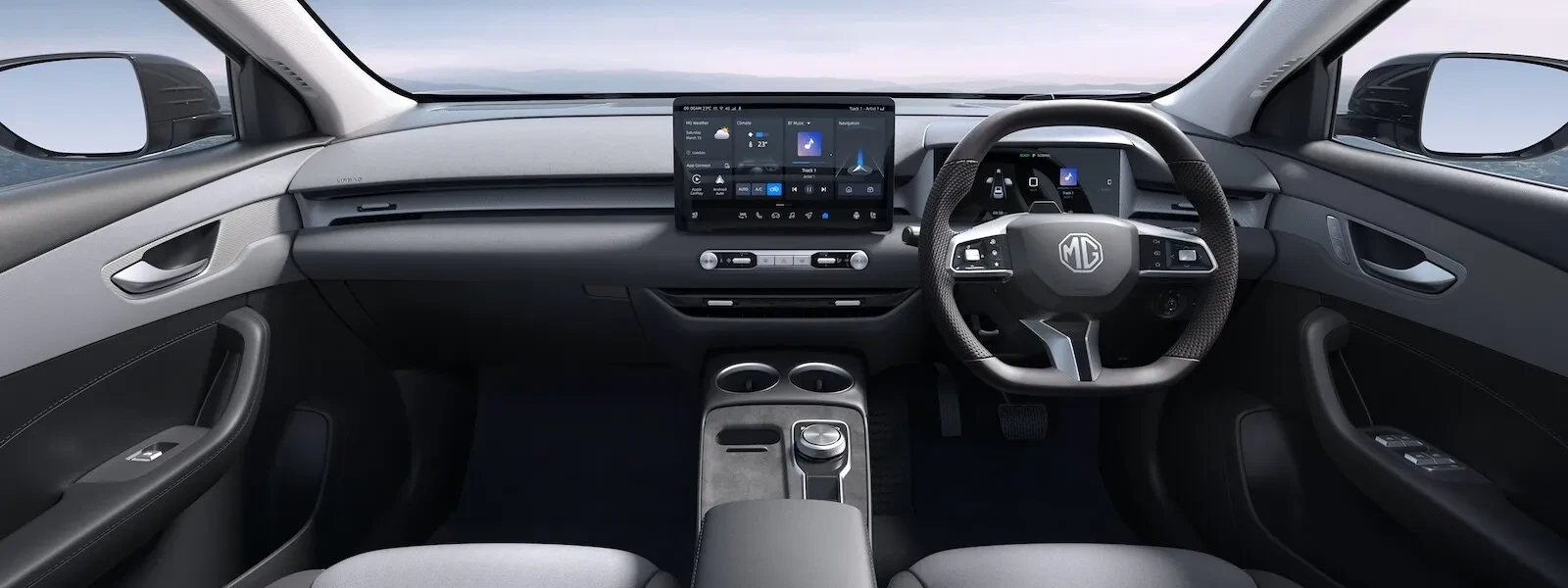 MG S5 EV interiér palubní deska