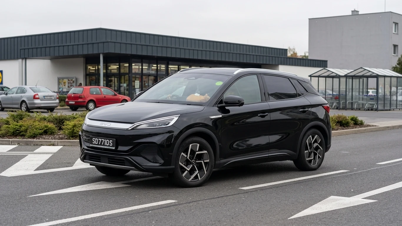 BYD Atto 3 zepředu na silnici
