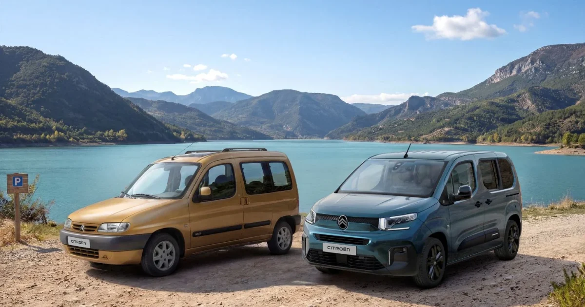 Citroën Berlingo první a současná generace u jezera