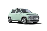 Hyundai Inster Lounge v laku Glow Mint, pohled zepředu ze tří čtvrtin