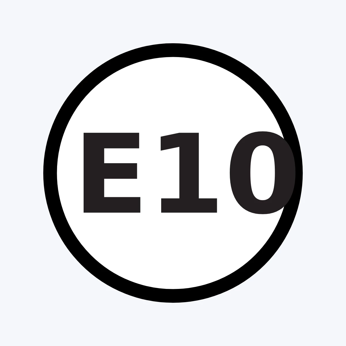 Kruhové evropské označení benzinu E10