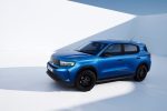 Modrý Opel Frontera Start ve tříčtvrtečním předním pohledu s černými ocelovými disky