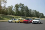 Čtyři generace modelu Škoda Octavia na zkušební dráze
