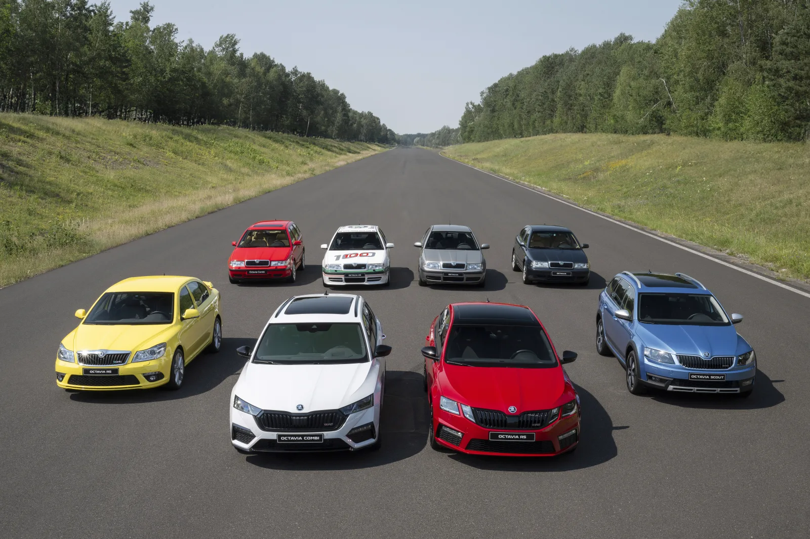 Generace modelu Škoda Octavia na zkušební dráze