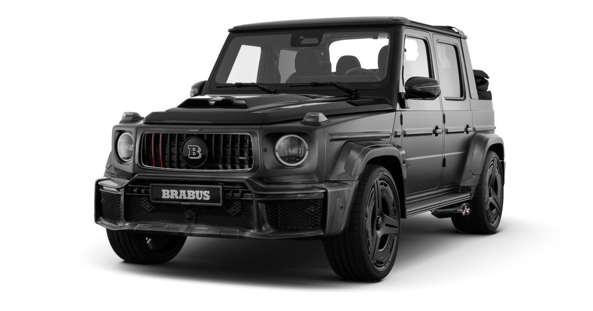 Brabus 900 Rocket Edition Cabrio, pohled zepředu a z boku