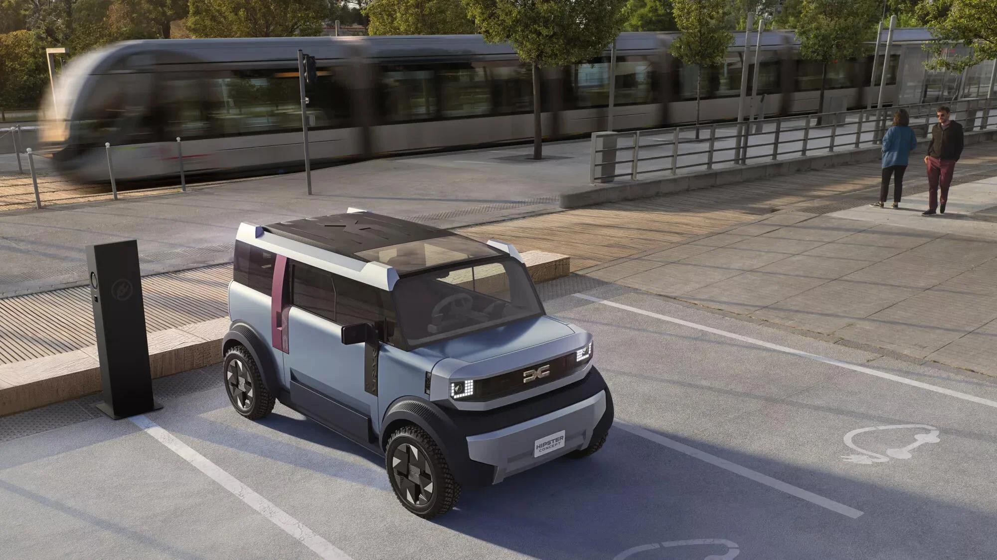 Dacia Hipster Concept u nabíjecího místa ve městě