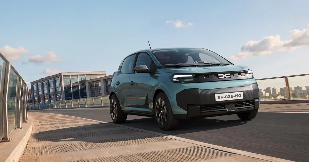 Nová Dacia Spring, druhá generace, pohled zepředu
