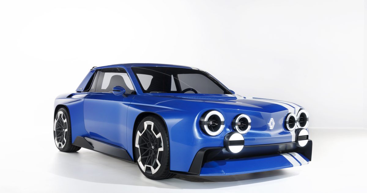 Renault 8 Gordini Concept zepředu ve studiu