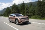Škoda Peaq při jízdě, tříčtvrteční pohled zepředu