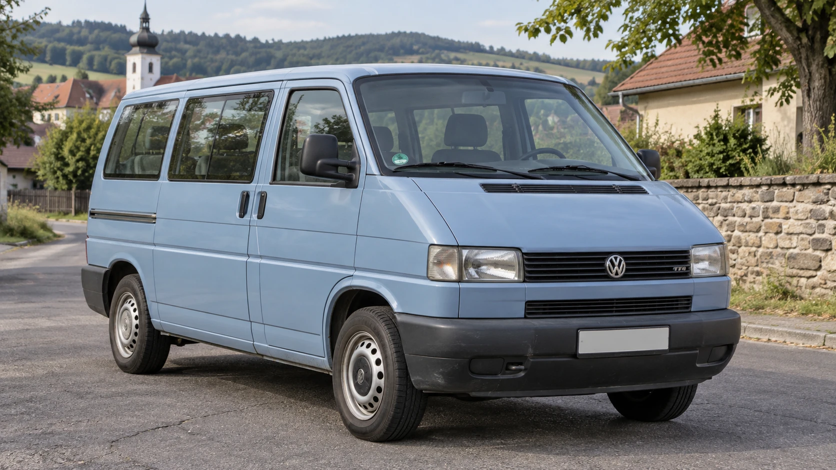 AI ilustrace dobového modelu Volkswagen Transporter