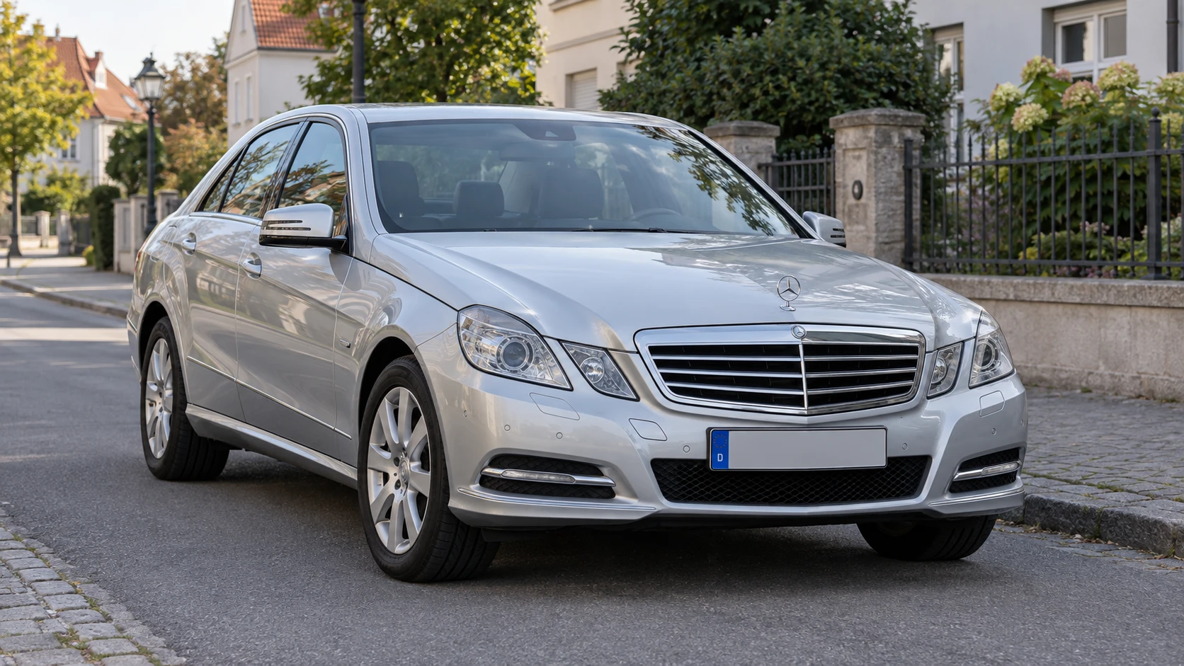 AI ilustrace dobového modelu Mercedes-Benz E 200 CDI