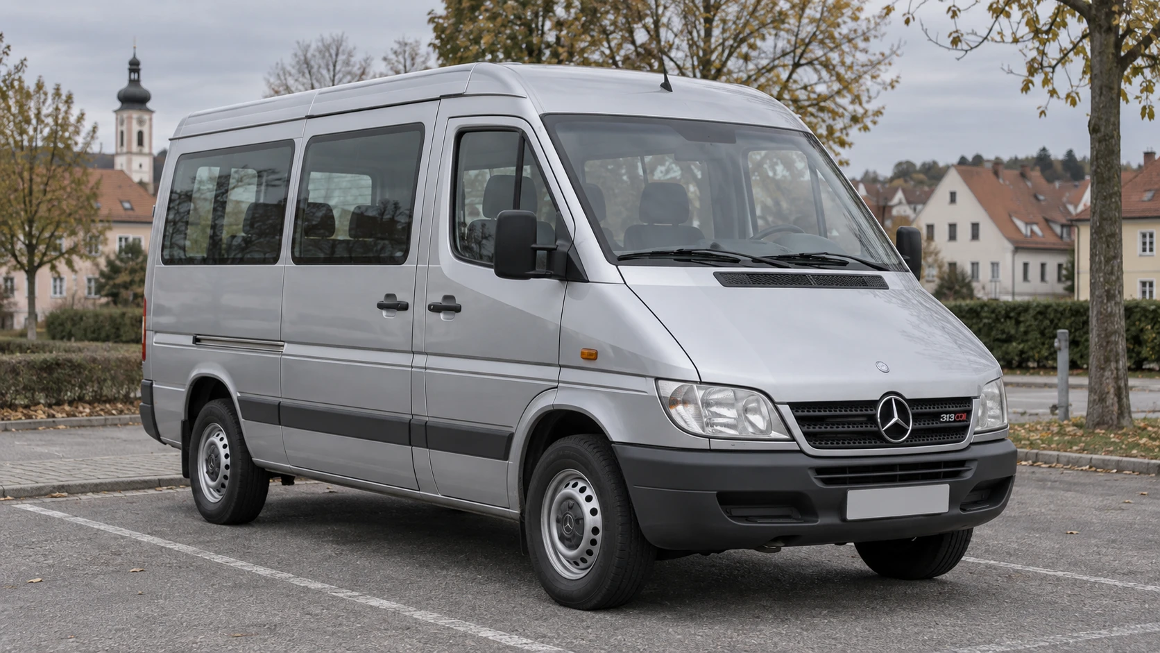 AI ilustrace dobového modelu Mercedes-Benz 313 CDI