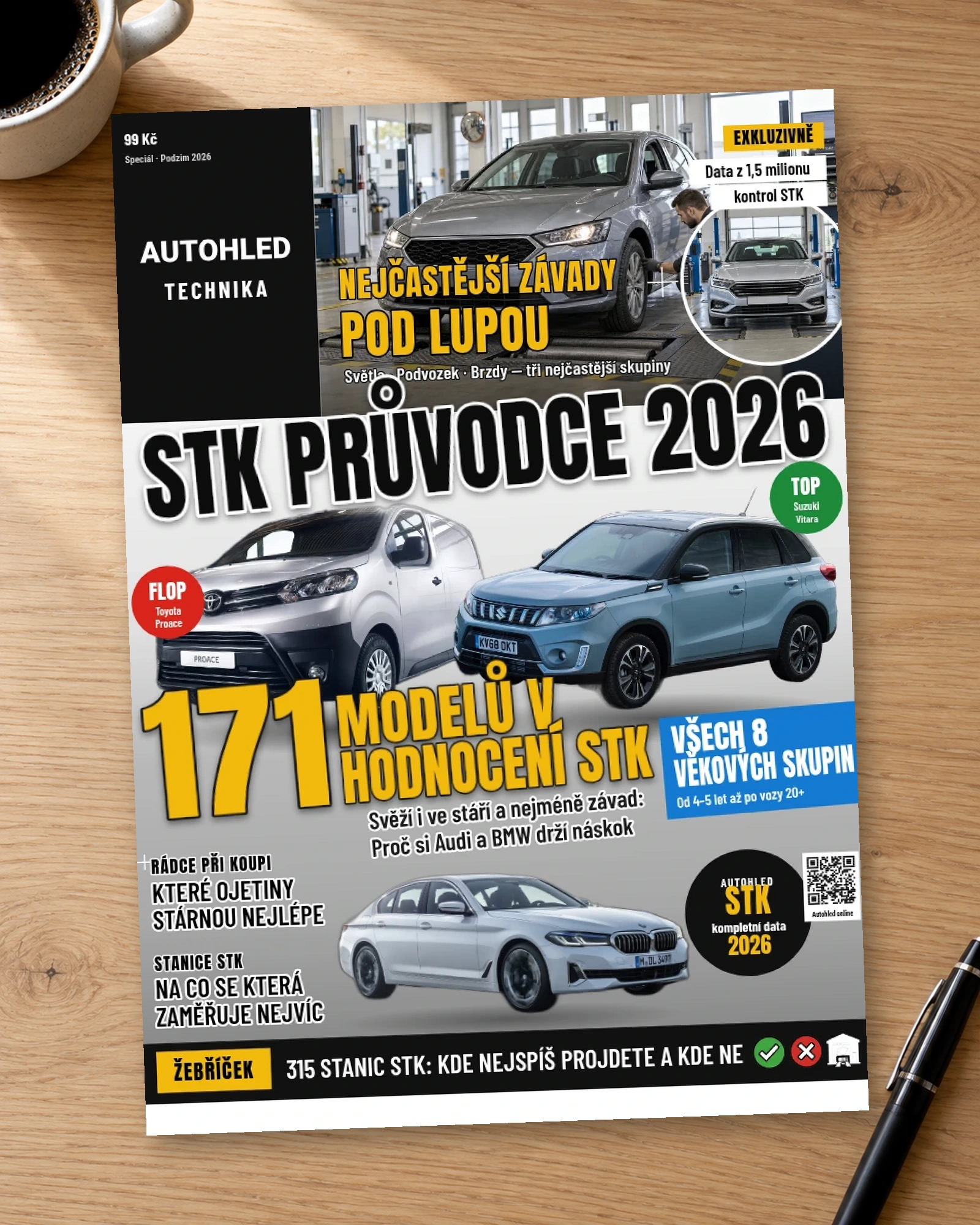 Titulní strana STK průvodce 2026 položená na stole