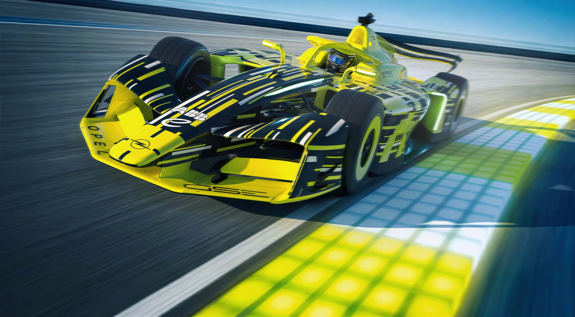 Oficiální vizualizace závodního monopostu Opel GSE 27FE