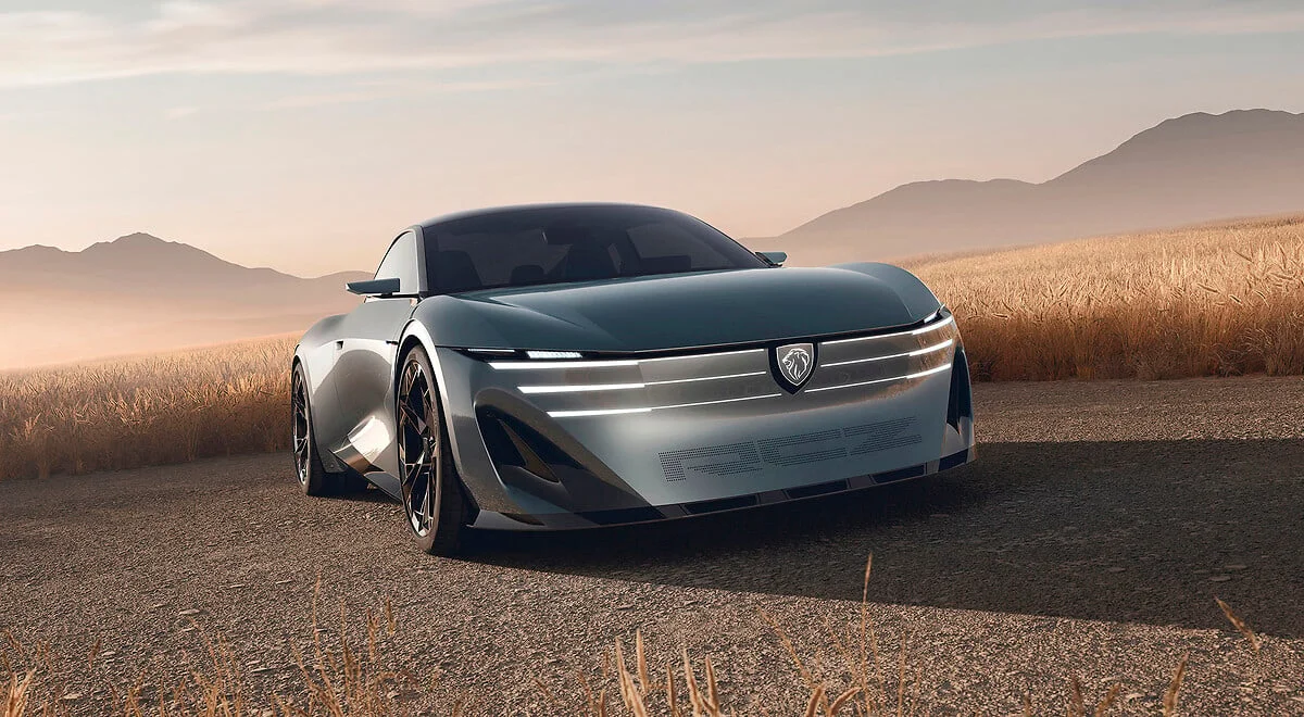 Peugeot RCZ Vision zepředu s vodorovnými světelnými prvky
