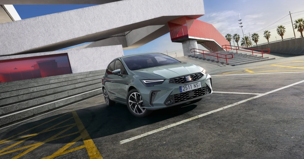 SEAT Ibiza v předním tříčtvrtečním pohledu. Ilustrační snímek, nejde o dokumentaci výbavy COPA.